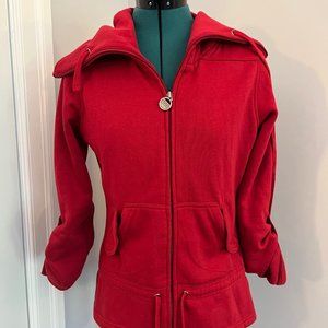 SWS - Red Collared Hoodie SZ M